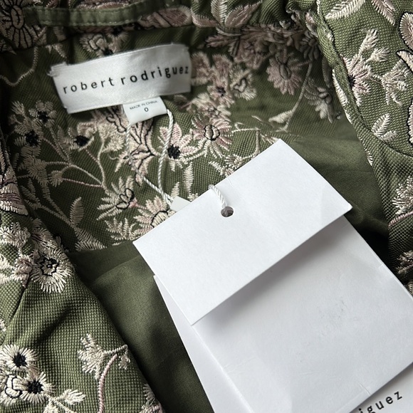New Robert Rodriguez Floral Embroidered Car Coat Size 0 - Picture 13 of 13